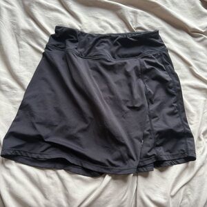 Black Athletic Skort with Built-in Shorts